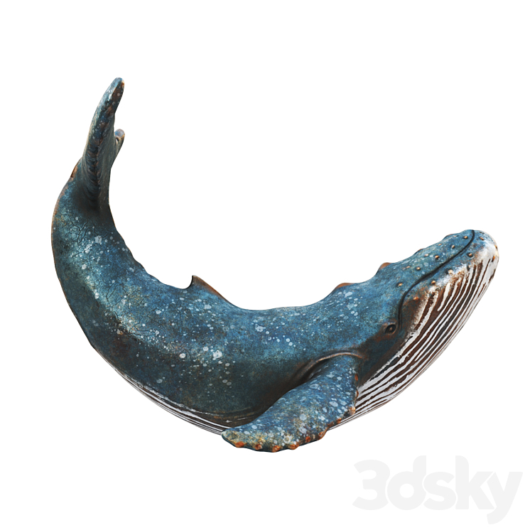 Bronze whale 3DS Max Model - thumbnail 2
