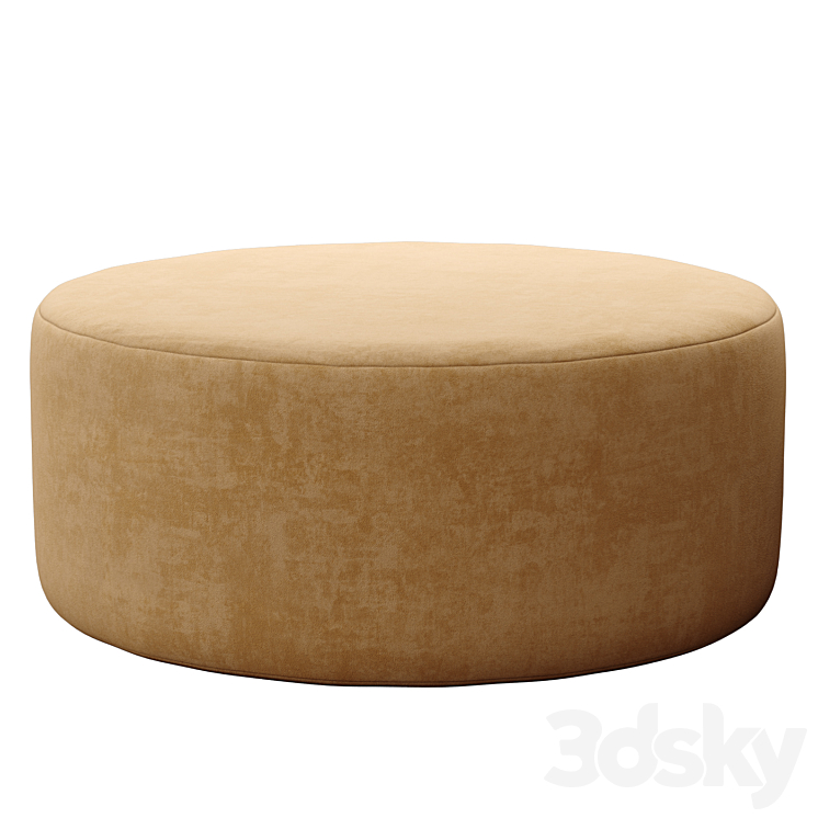 Round Ottoman By Howard Elliott Collection 3DS Max - thumbnail 2