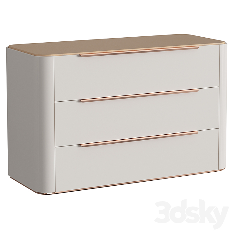 Chest of drawers BAMBOO 3DS Max Model - thumbnail 2