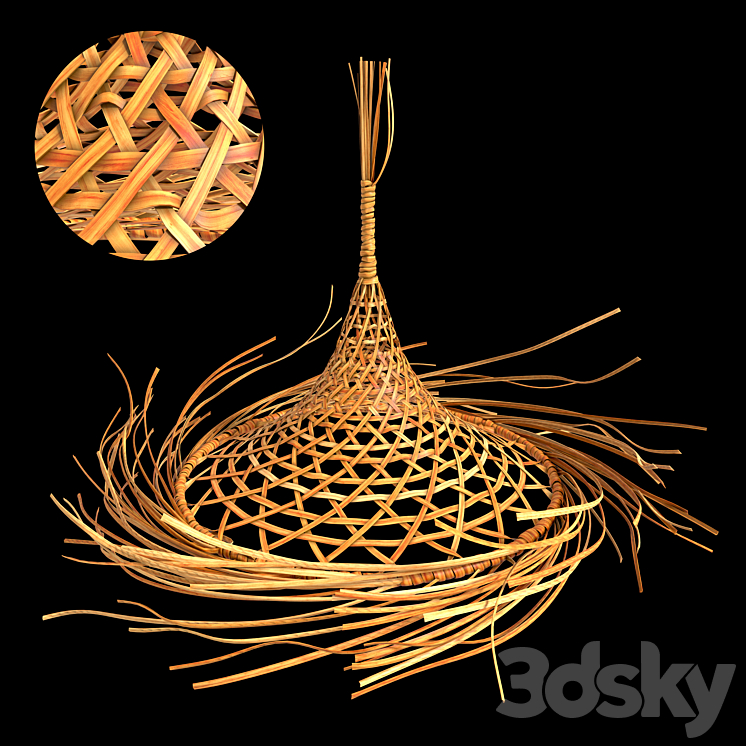 Wicker lampshade 3DS Max - thumbnail 1