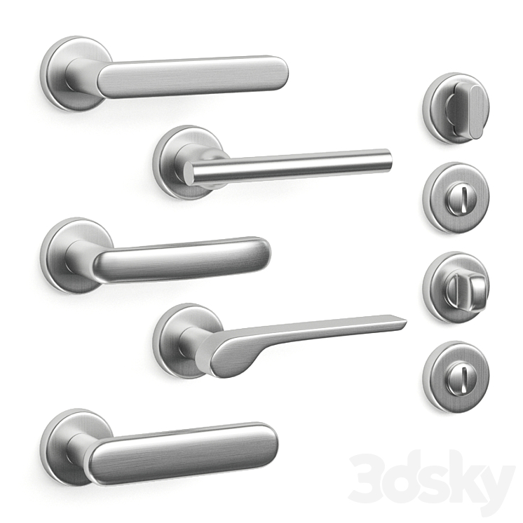 Olivari door handles 3D Model
