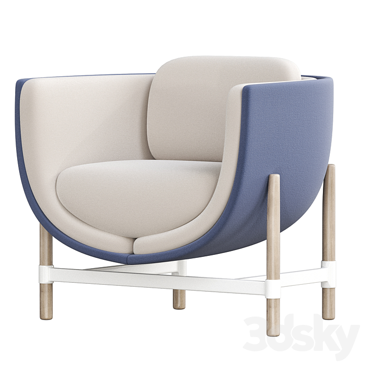CAPSULE LOUNGE Armchair by Casala 3DS Max - thumbnail 1