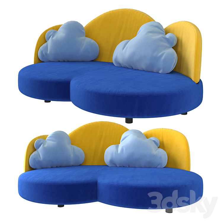 Sofa in the nursery Cloud from Haba (art.2924) 3DS Max - thumbnail 1