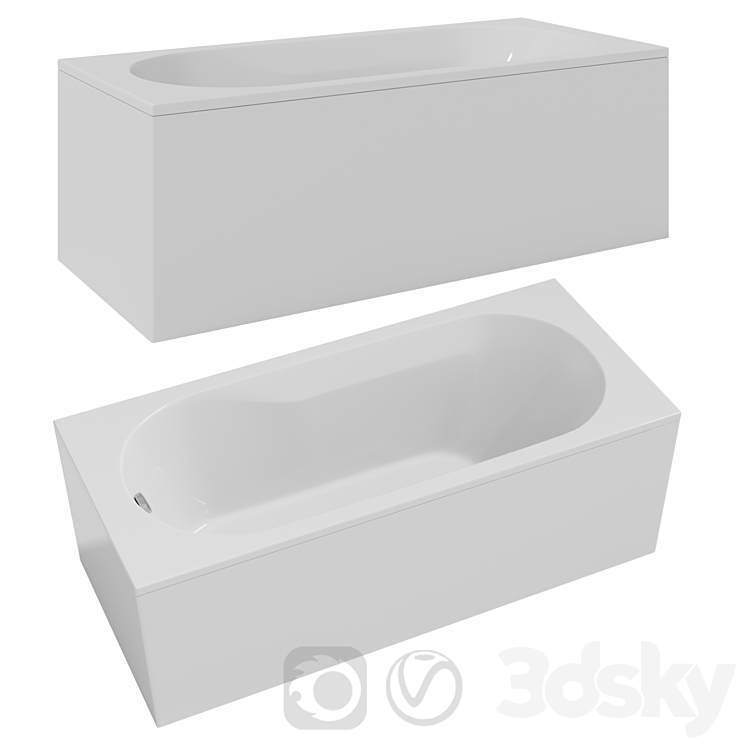 Acrylic bathtub Pool Spa Lena 170×75 cm 3DS Max - thumbnail 1
