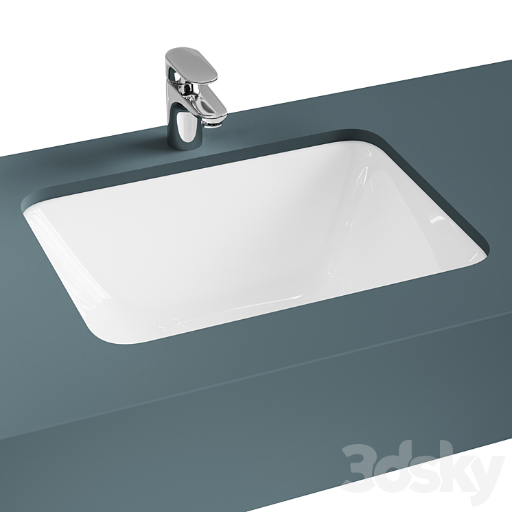 Built-in washbasin VitrA S20 5474B003-0618 3DS Max - thumbnail 1