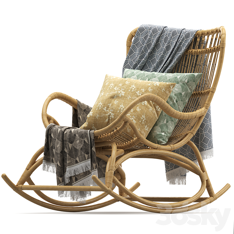 Hollingsworth Rocking Chair 3DS Max Model - thumbnail 1