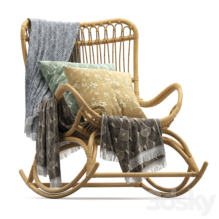Hollingsworth Rocking Chair 3DS Max Model - thumbnail 2