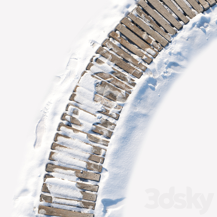 Snow trail_3 3D Model