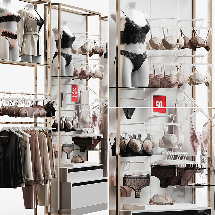 Underwear for the store 3D Model