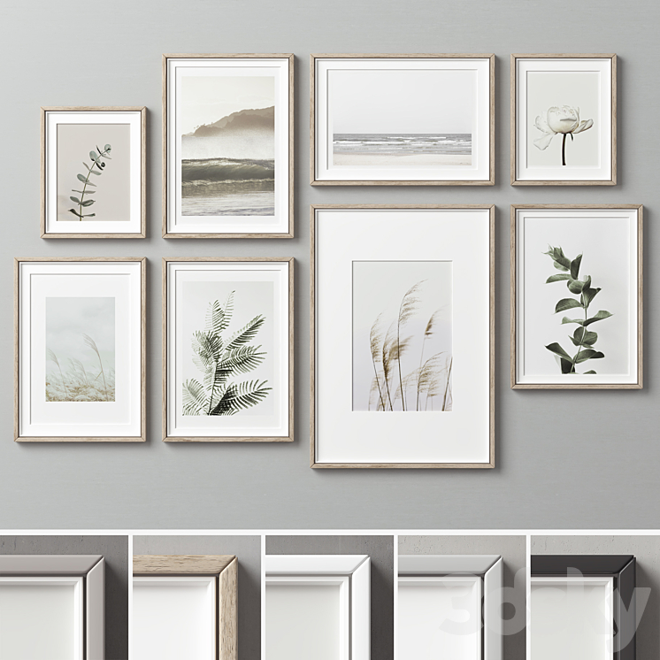Picture Frames Set -251 3D Model Free