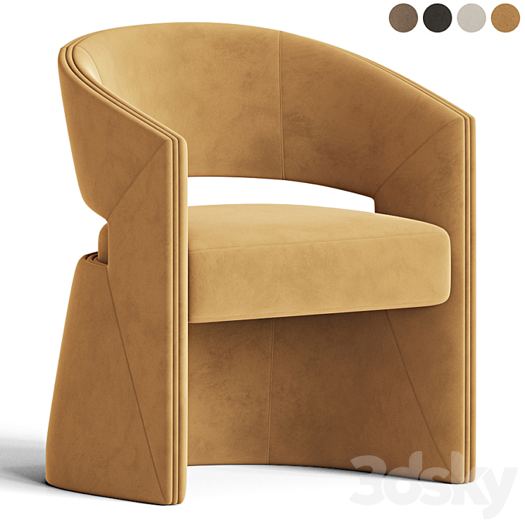 Fortune Dining Chair Tecninovainteriors 3DS Max - thumbnail 1