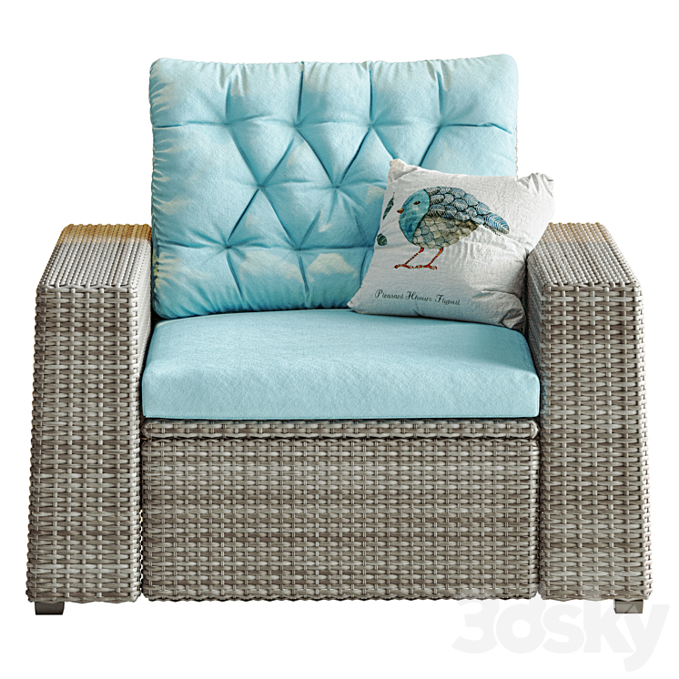 Garden chair IKEA Solleron Arm chair 3D model