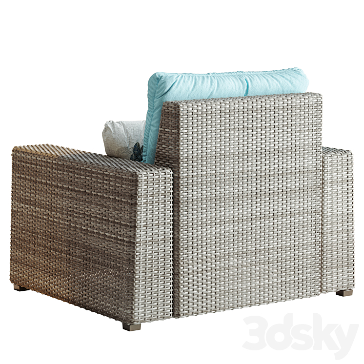 Garden chair IKEA Solleron Arm chair 3D model