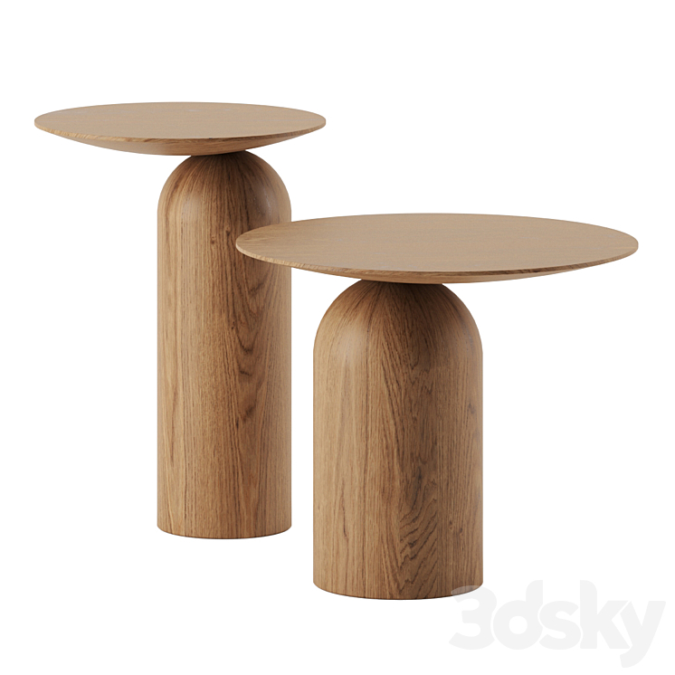 Disco side tables by Basta 3DS Max Model - thumbnail 1