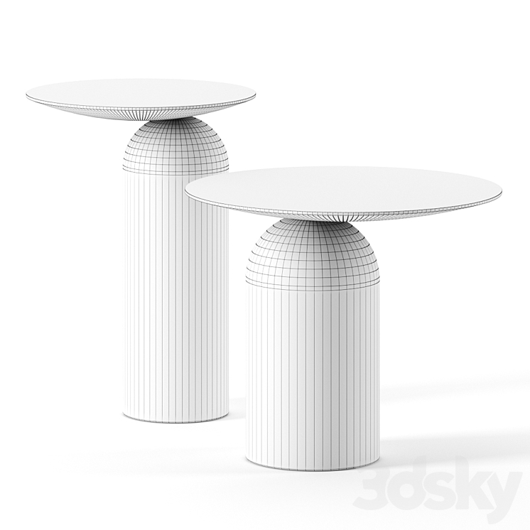 Disco side tables by Basta 3DS Max Model - thumbnail 2