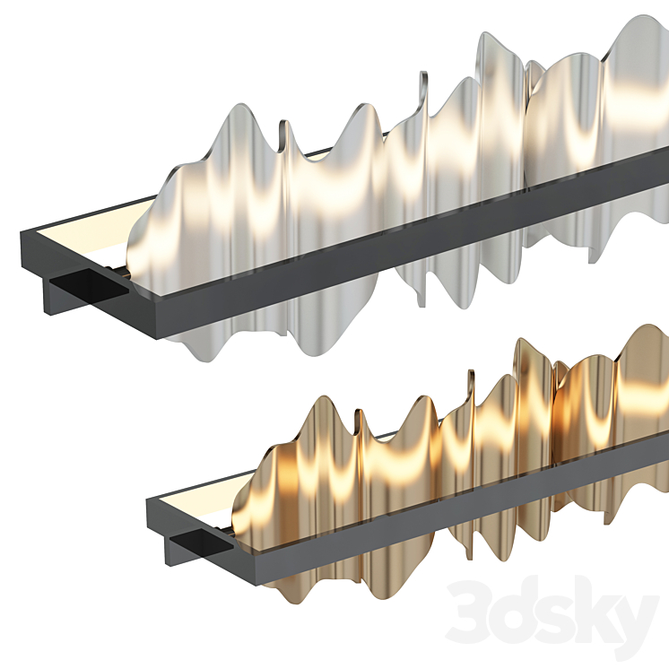 Metal chandelier 3D Model