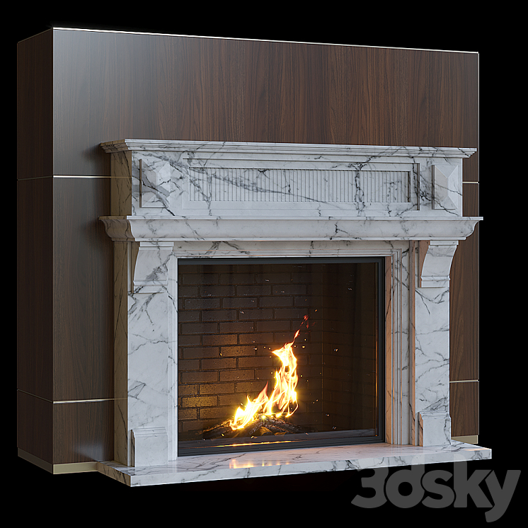 Outdoor fireplace 3DS Max - thumbnail 1