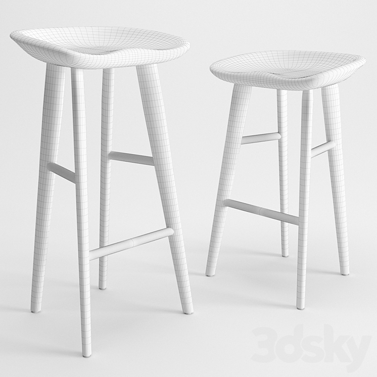 RANDLE TRACTOR COUNTER STOOL Chair 3D model