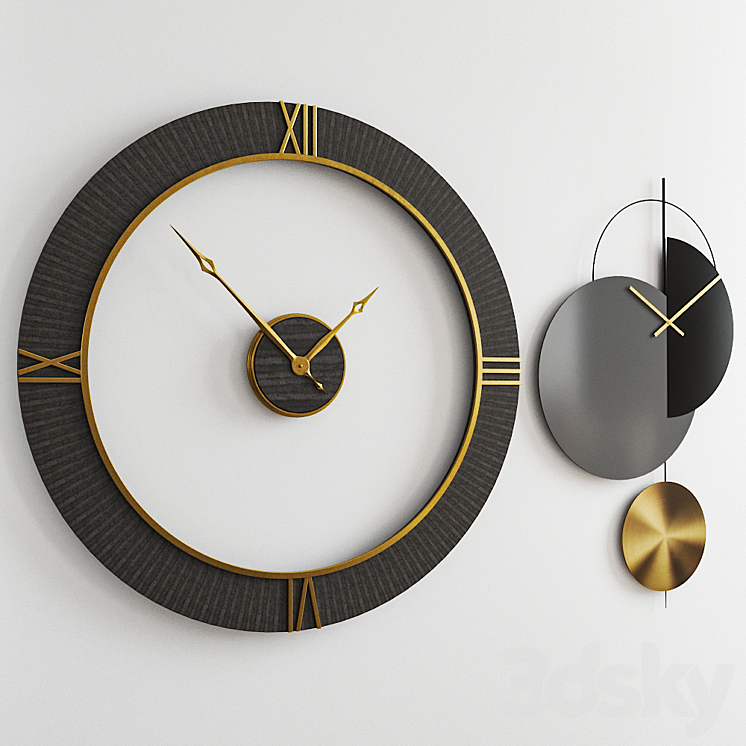 Tog Levvy Brad Oversized Wall Clocks 3D Model