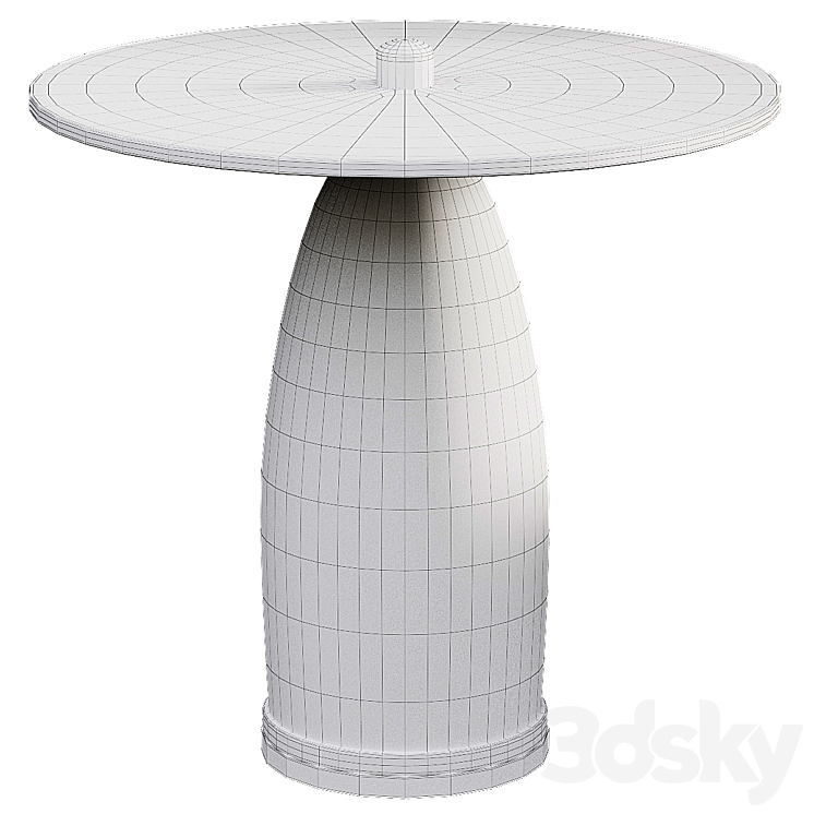 Luna Table - Large by Baker Luxe 3D Model