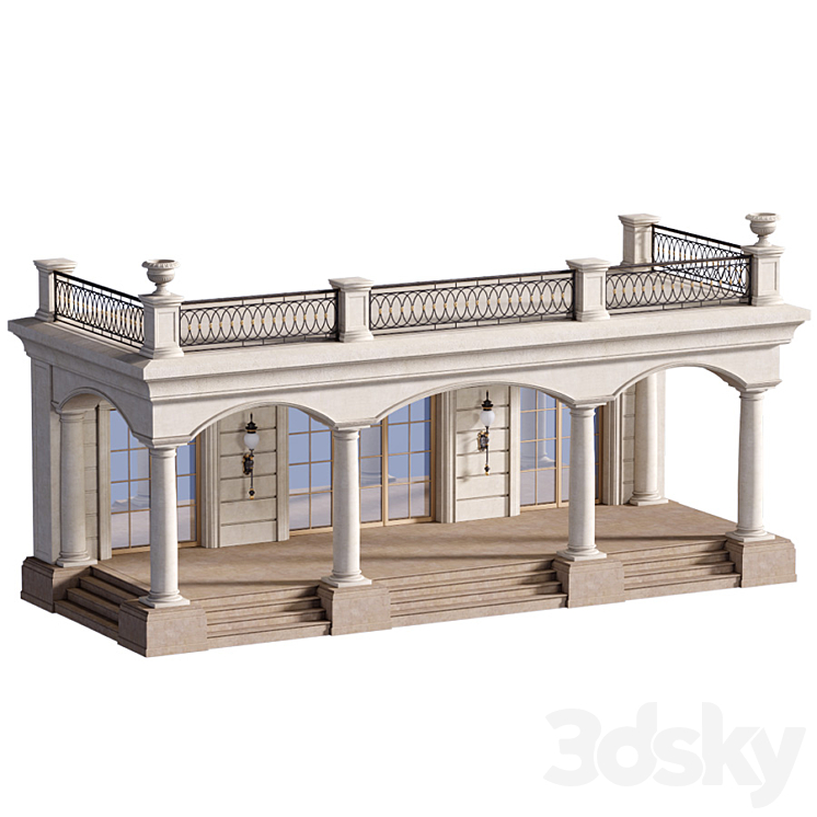 Entrance to the house Porch 3D Model