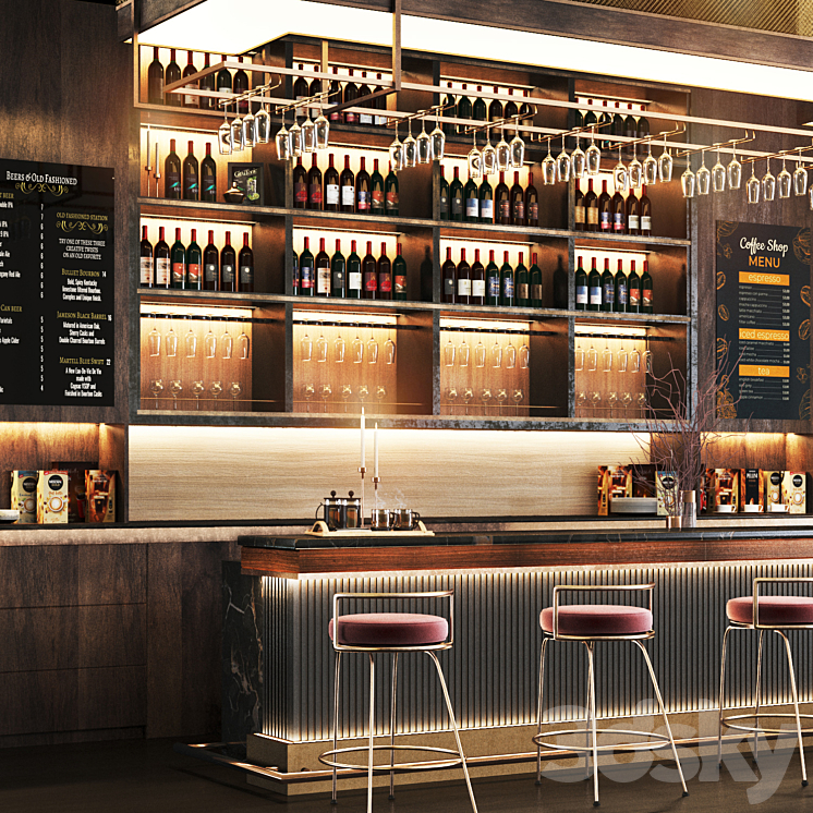 Cafe4 3D Model Free