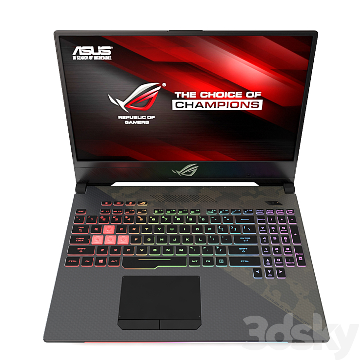 ASUS ROG SCAR II Laptop 3D Model Free