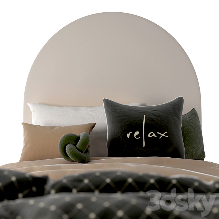 Peonihome day and rest bed set 32 3DS Max - thumbnail 2