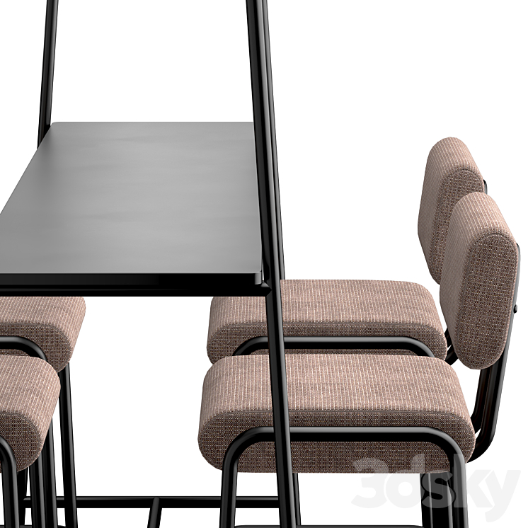 Cosmo Bar Stool and Table 2 3D Model