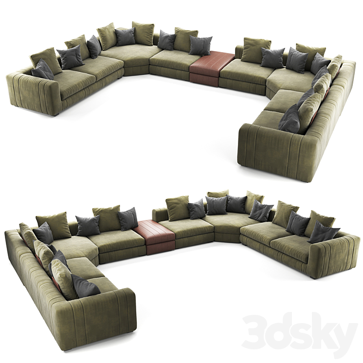 Lapo Moduler Sofa V0l-2 3D Model