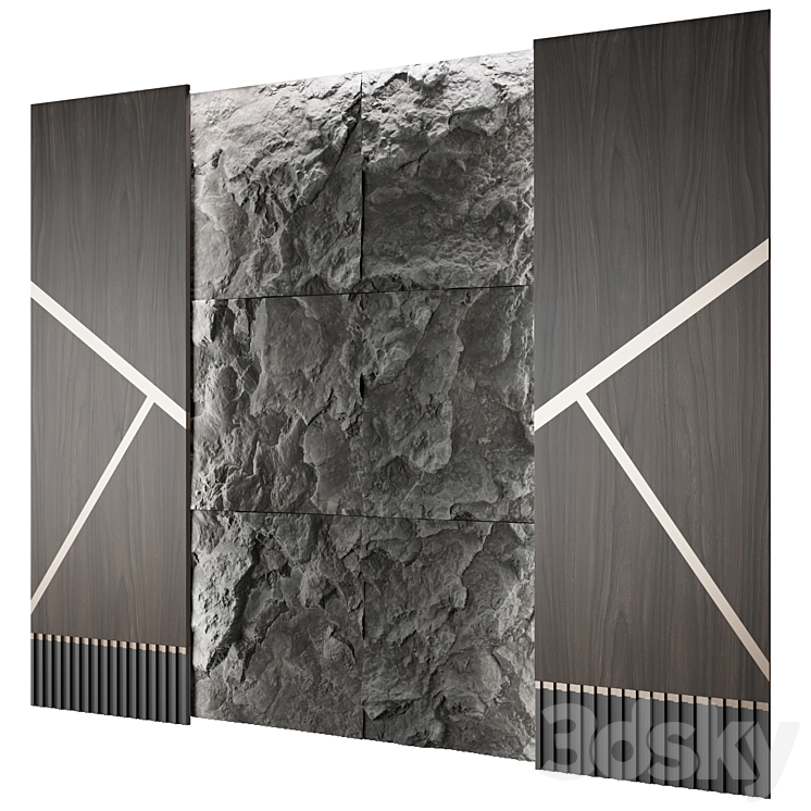 Wall rock panel ?4 3D Model