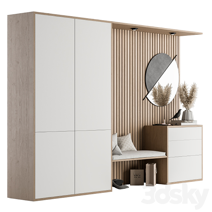 Hallway 10 – White and Wood Set 3DS Max - thumbnail 2