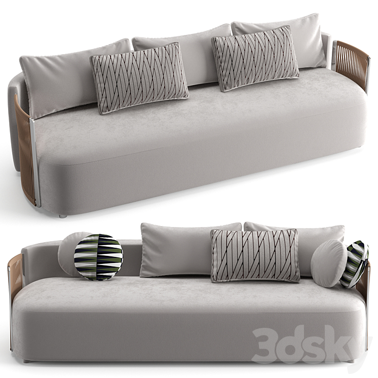 Fendi Casa Thea sofa 3DS Max - thumbnail 1