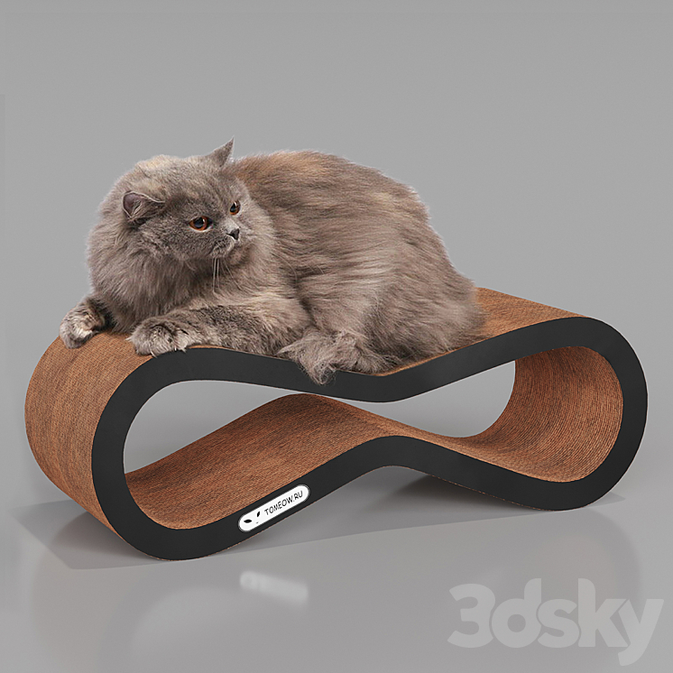 Scratching post – bed for cats Tomeow 3DS Max - thumbnail 2