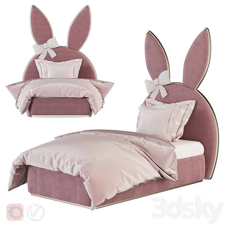 Author's bunny bed 3DS Max - thumbnail 1