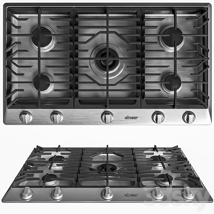 dacor 36 cooktop Kitchen appliance 3D model