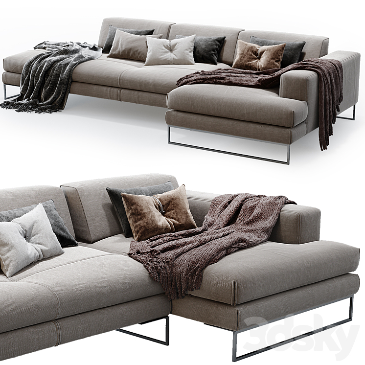 Gamma Sunset Sofa 02 3D Model