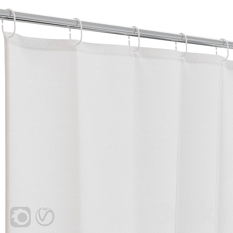 Shower curtain and bathtub Knief shape 70 3DS Max - thumbnail 2