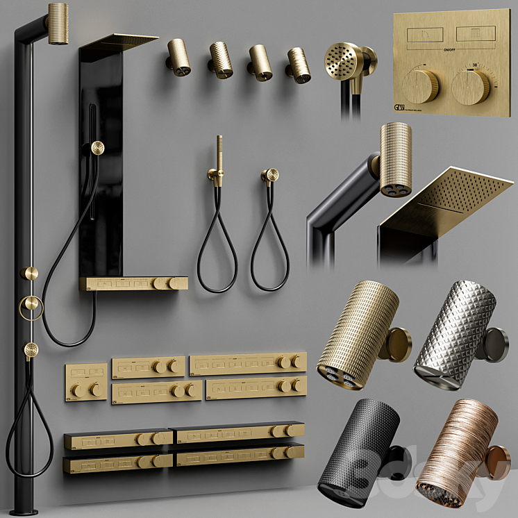 Gessi Hi-Fi and spotwater faucet collection 3DS Max - thumbnail 1