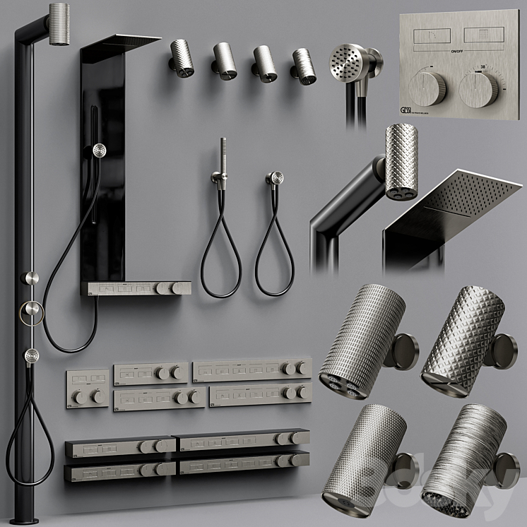 Gessi Hi-Fi and spotwater faucet collection 3DS Max - thumbnail 2