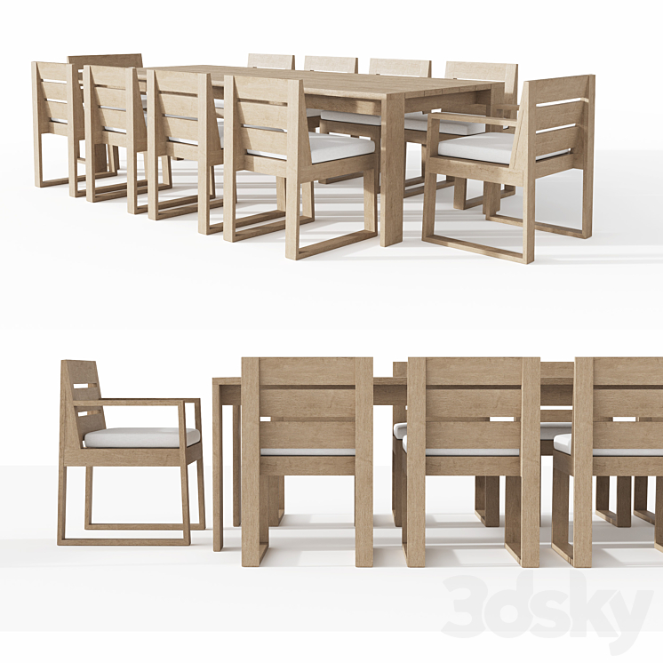 TROPEA DINING TABLE 3DS Max Model - thumbnail 1