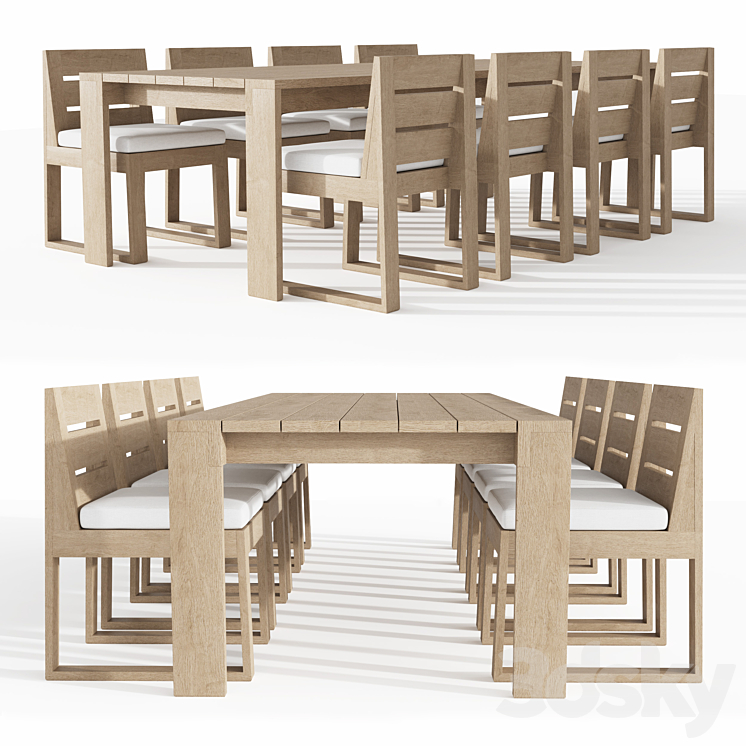 TROPEA DINING TABLE 3DS Max Model - thumbnail 2