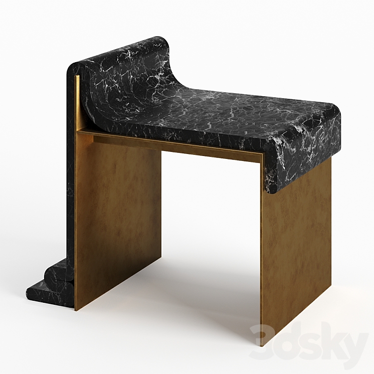 Bower Marble and Concrete Melt Chair Limited Edition 3DS Max - thumbnail 2