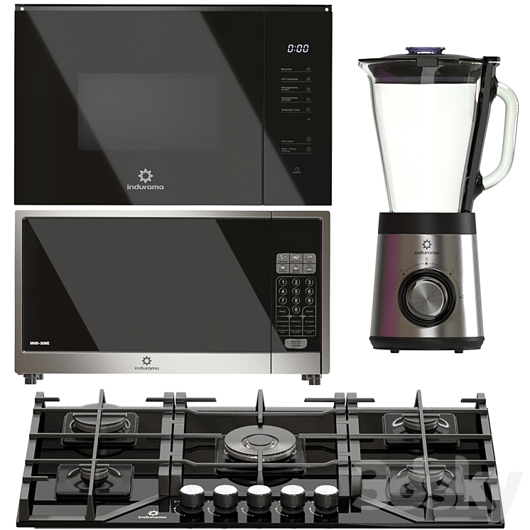 Indurama kitchen appliances set 3DS Max - thumbnail 1