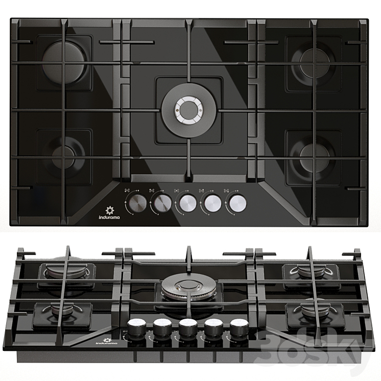Indurama kitchen appliances set 3DS Max - thumbnail 2