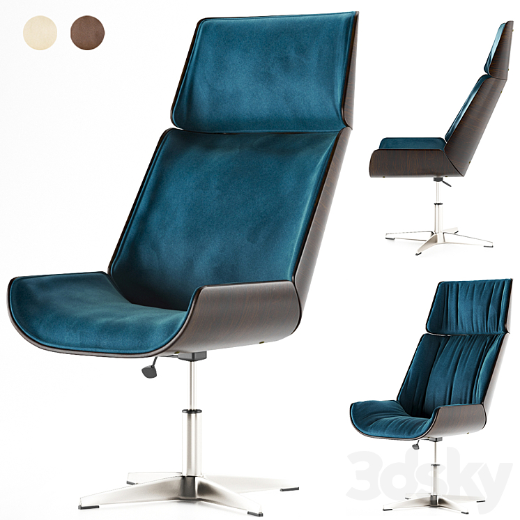 Oxford office chair (GreenTree) 3DS Max - thumbnail 1