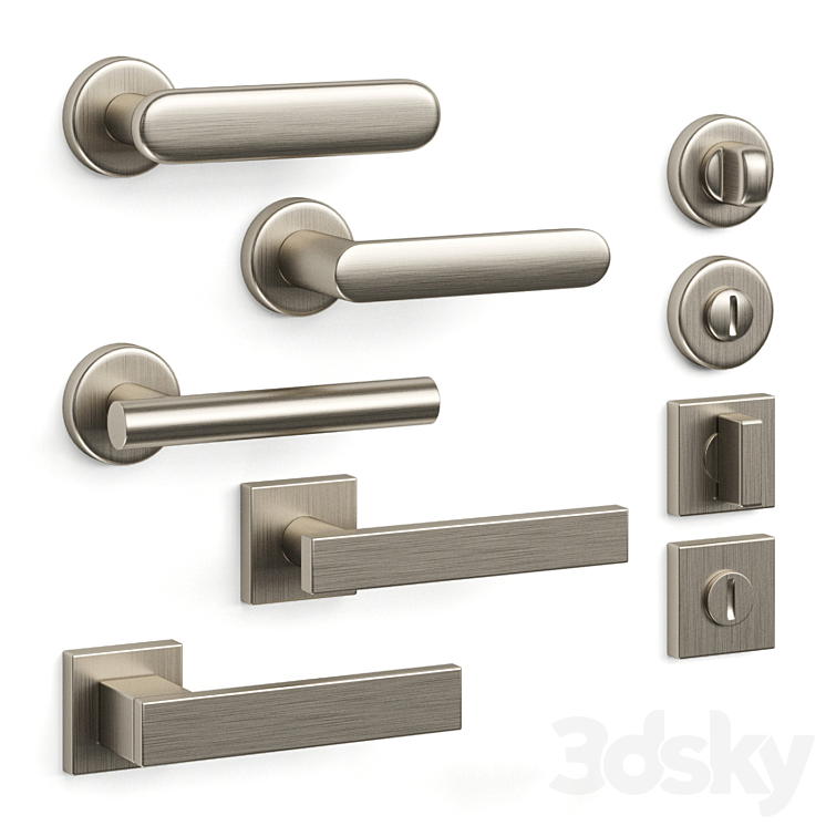 Olivari door handles 3D Model