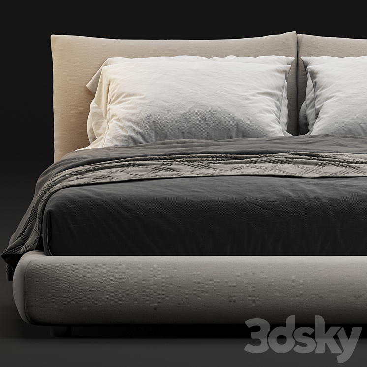 Poliform Dream Bed 3D Model Free
