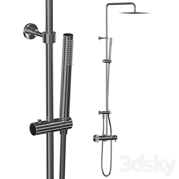 Shower system Ramon Soler DRAKO 335602RPK225 3DS Max - thumbnail 2