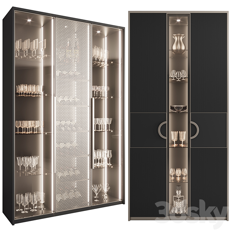 Сupboard with dishes My Design №20 3D Model